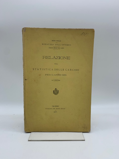 Statistica delle carceri per l'anno 1875...